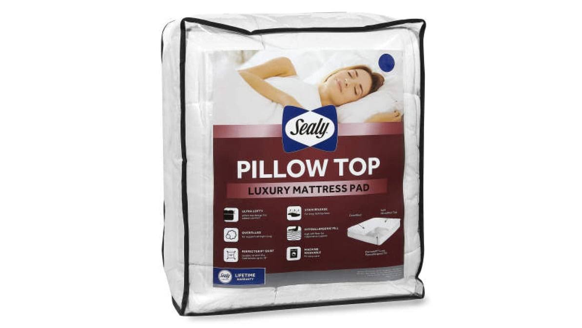 678cadd083876e788e6dd4a4bf67fa5c8e3f1368e87dbf3a7339d3324361412e.jpg Sealy - Full Pillow Top Luxury Mattress Pad - Image 1