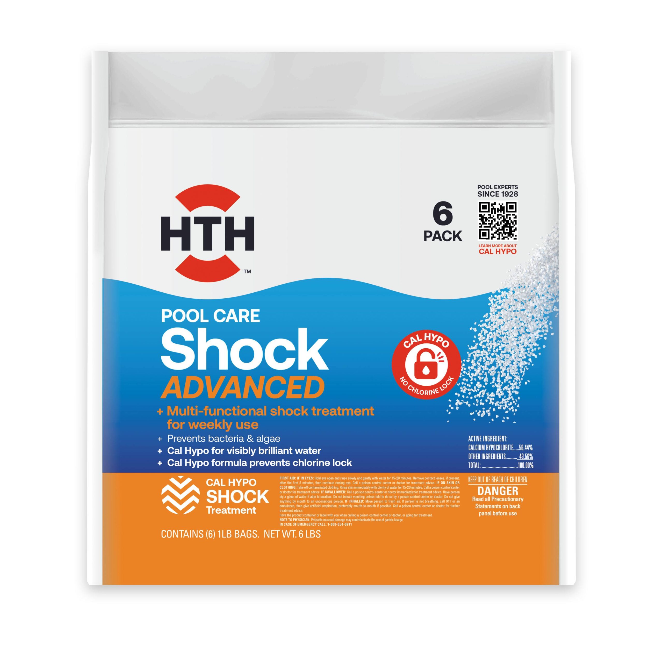 67cf02e48943e25188d083f87b429754c573092a183e78bd88970d92d111bb18.jpg Hth 1 lb. Pool Care Shock Advanced 6-Pack - Image 1
