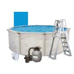 Aquarian Weekender II 18' Round 52 inch Tall Above Ground Pool Package Echo1852les
