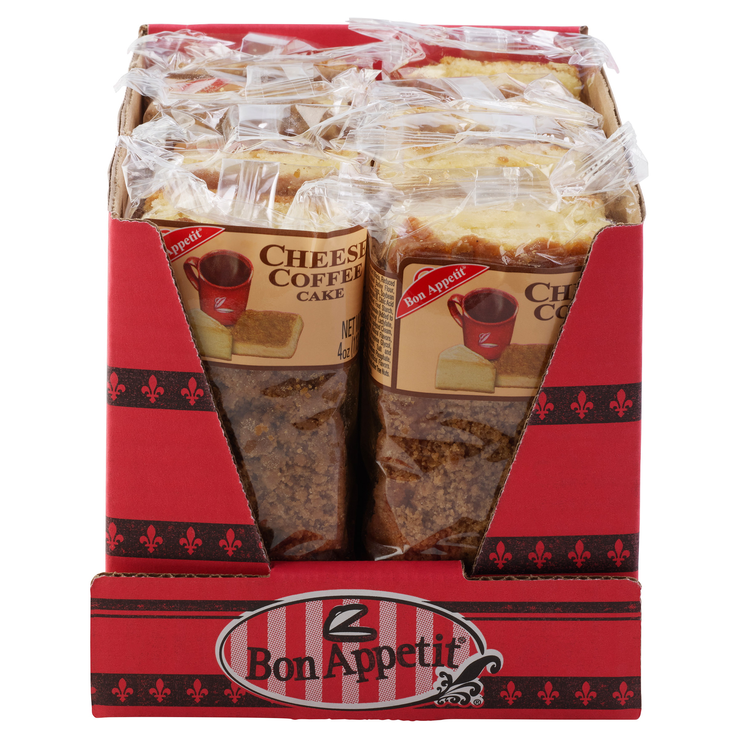 67ec1c6adac0b445a295c8824548466e05f4a1127e79716be28d85a8e8084b46.jpg Bon Appetit, Cheese Coffee Bar Cake, 4 oz, 8 - Count - Image 1
