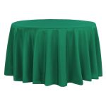 Polyester 120" Round Tablecloth - Emerald Green