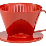 HIC Coffee Filter Cone Red Number 1-Size Brews 1 to 2-Cups