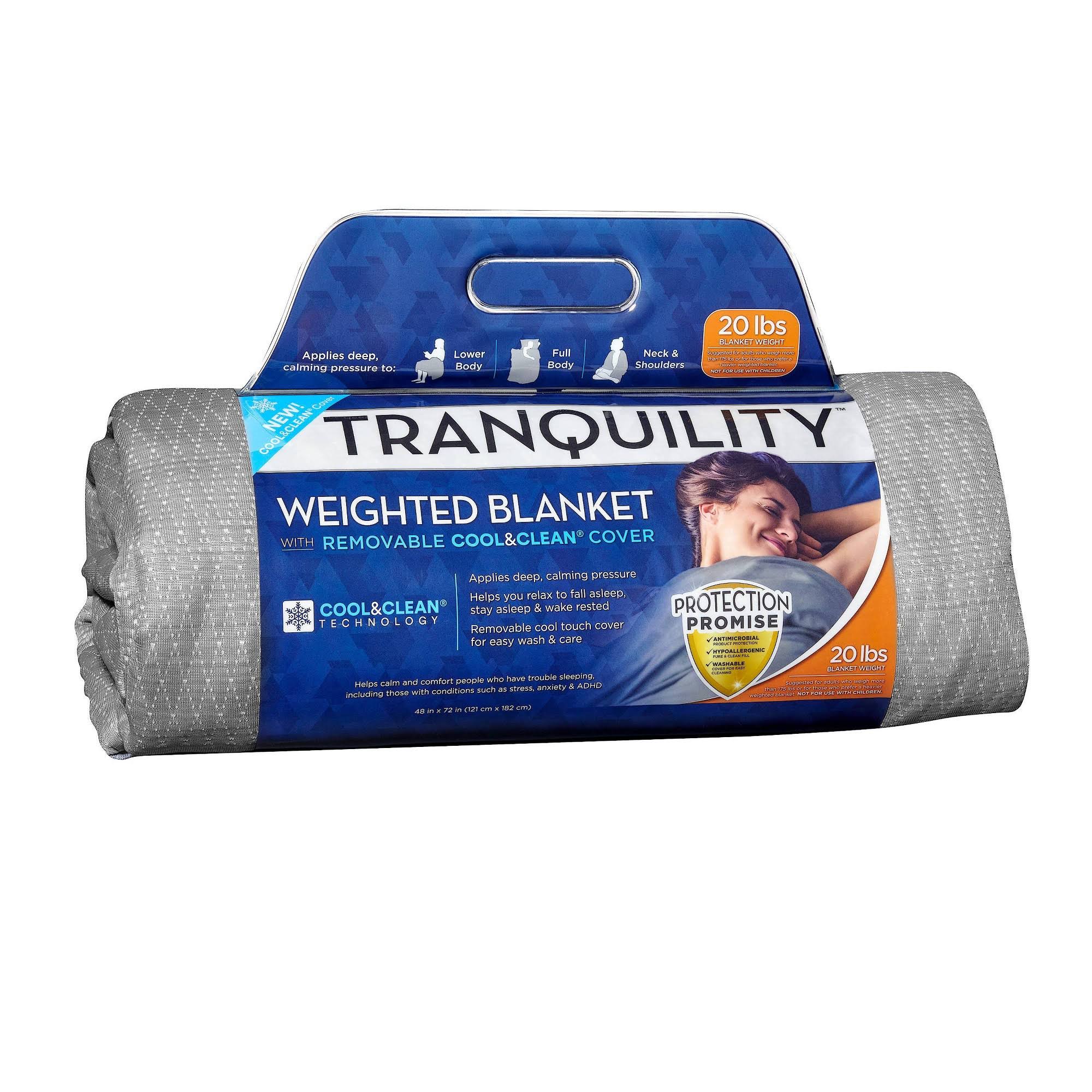6803206adde85a64596f0e7f0d2a0156cb029d1e51eb65aa04f31d120f74e502.jpg 48"x72" 12lbs Cooling Weighted Blanket Gray - Tranquility - Image 1