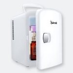 AstroAI Mini Fridge 4 Liter/6 Can AC/DC Portable Thermoelectric Cooler and Warmer for Skincare, Foods, Medications, Home and Travel, White