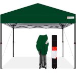 Best Choice Products 10x10ft Easy Setup Pop Up Canopy Instant Portable Tent w/ 1-Button Push, Carry Case - Forest Green