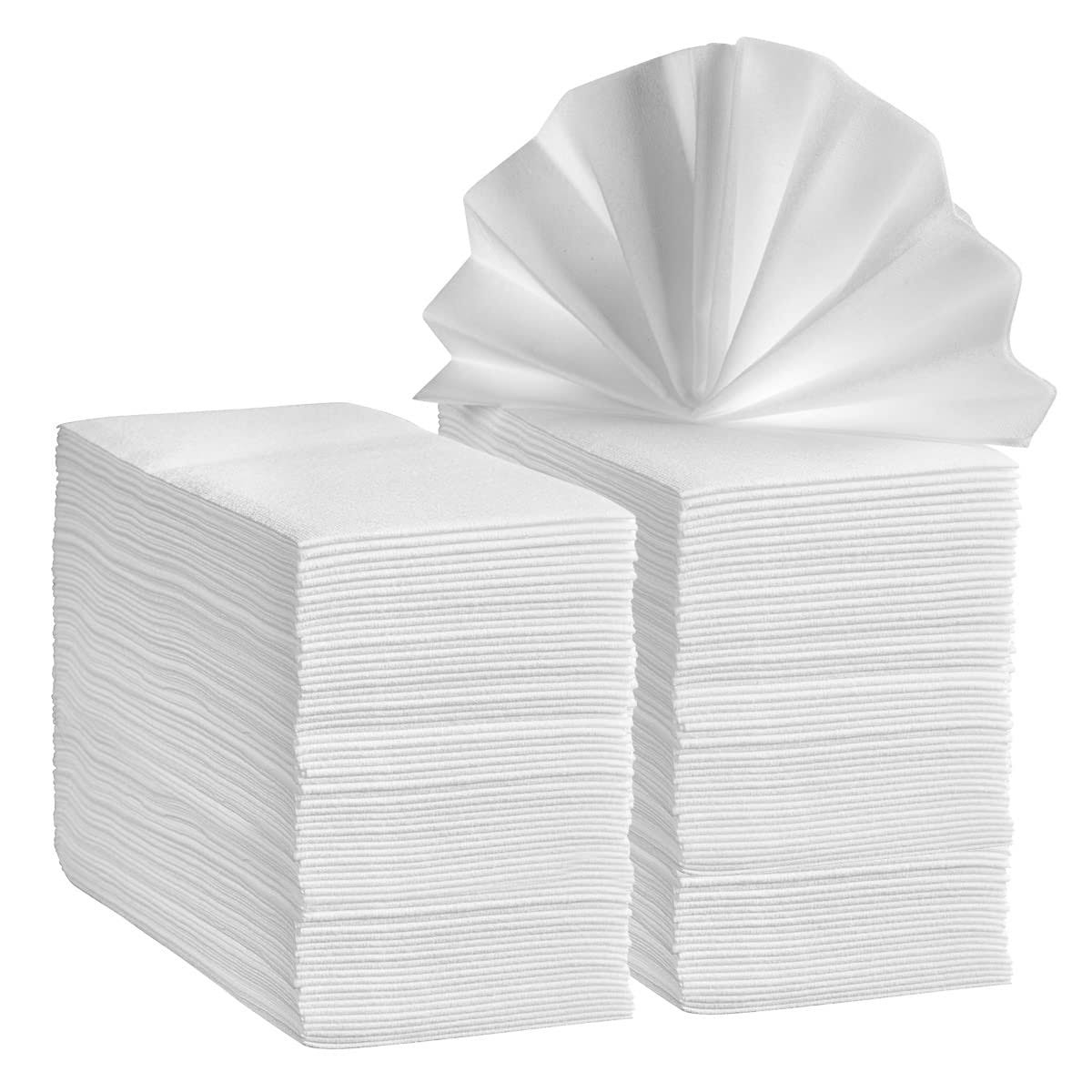 684c6292568154866e5e9a3b911fdb535964baee787df89bc17e22781bb34832.jpg Comfy Package 200 Pack Linen-Feel Guest Towels Disposable Cloth Dinner Napkins Bathroom Paper - Image 1