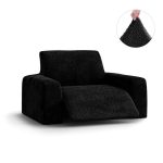 Stretch Recliner Slipcover - Easy to Clean & Durable - Velvet Collection PAULATO by GA.I.CO. Upholstery Color: Black