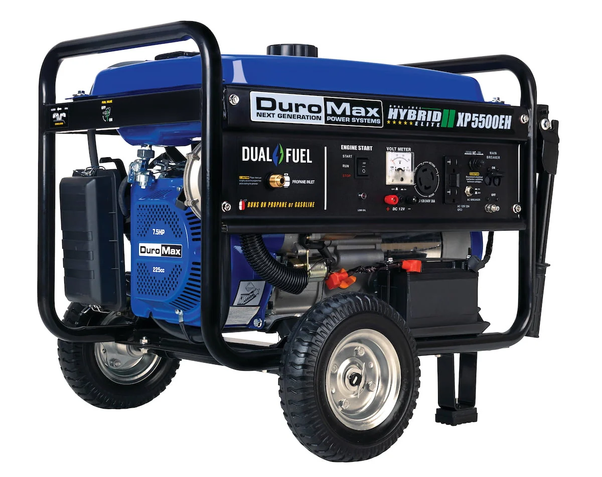 68530c9a4557b0e5cc5ff13209cd48dc9721fc3423507eb94c10bf37ea989c69.webp Duromax XP5500EH 5500 - Watt Electric Start Dual Fuel Hybrid Portable Generator - Image 1