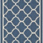 Safavieh Area Rug, Courtyard, Navy/ Beige, 2' 7" x 5' 0"