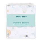 Aden + Anais Essentials Space Muslin Fitted Crib Sheet In Blue