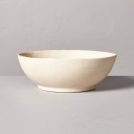 10" Artisan Handcrafted Decorative Round Bowl Cream - Hearth & Hand with Magnolia
