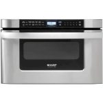 Sharp KB-6524PS 24" Built-in Microwave Drawer Oven with 1.2 cu. ft. Capacity 1000 Cooking Watts 11 Power Levels Sensor Cook/Reheat Settings and Ang