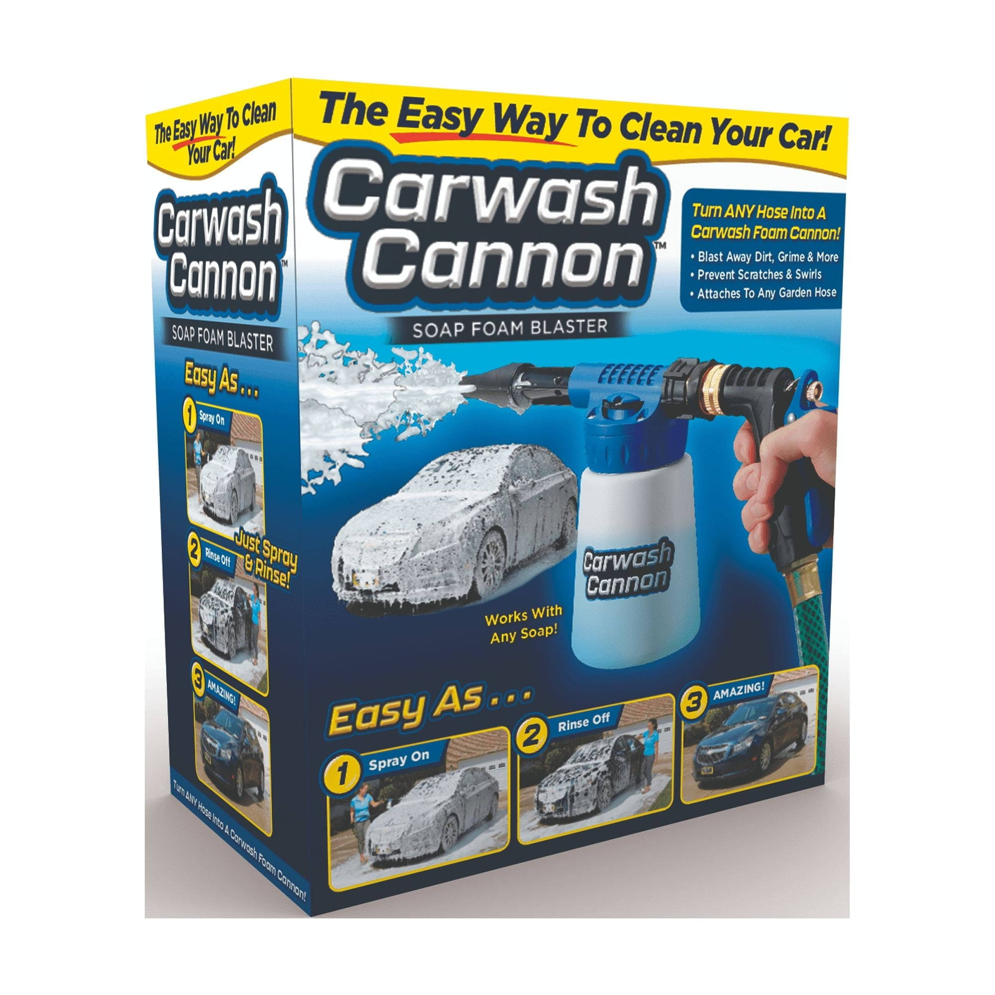 68dfdbf6363cc6b7ce5aa444dceb97ab2941cf35f59692f8d76ac2c3198d8e26.jpg As Seen on TV Carwash Cannon Foam Soap Blaster - Image 1