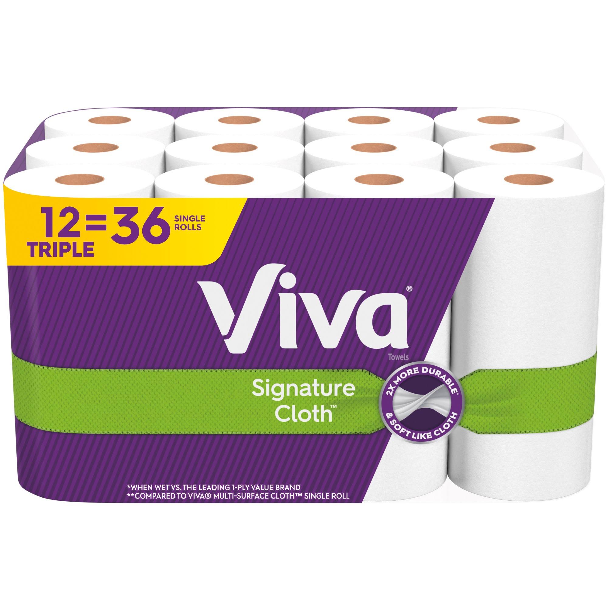 68e14063d78e59180dac3cf9031da0fe768a031224ba1407e15db1138fe0203a.jpg Viva Signature Cloth Choose-A-Sheet Paper Towels - 12 Triple Rolls - Image 1
