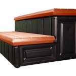 Leisure Accents 36" Deluxe Deck Patio Spa Hot Tub Steps, Redwood