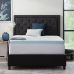 Lucid Memory Foam Soft and Breathable-Machine Washable Mattress Topper Cover, Queen, White