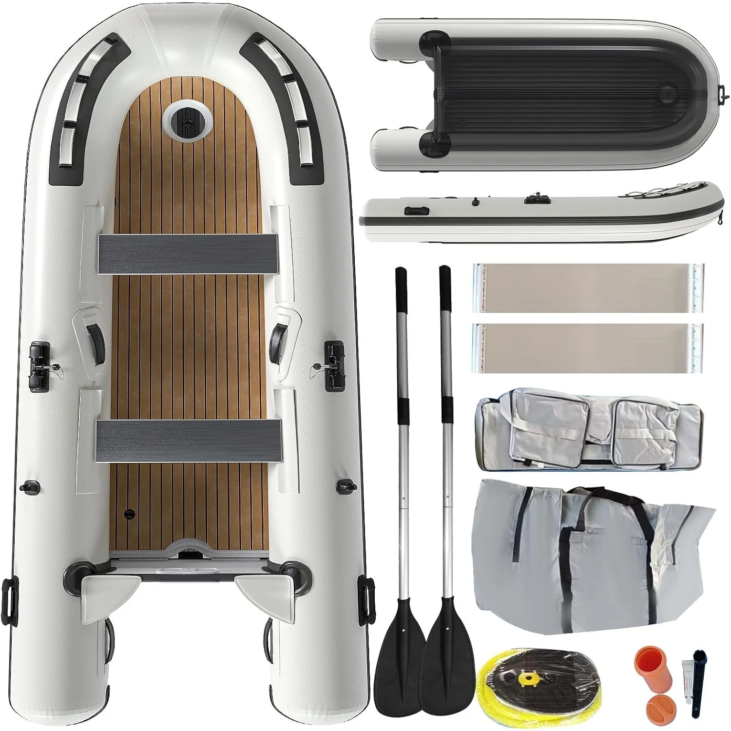 6909f0faf13ba18c977956101d4535d2f7e290faffc1716c9038ed0776281523.webp AECOJOY 10.5ft Inflatable Dinghy Boat, 1200 lbs Capacity, Transom Sport Tender Fishing Rafting, Inflatable Pontoon Boat for Adults - Image 1