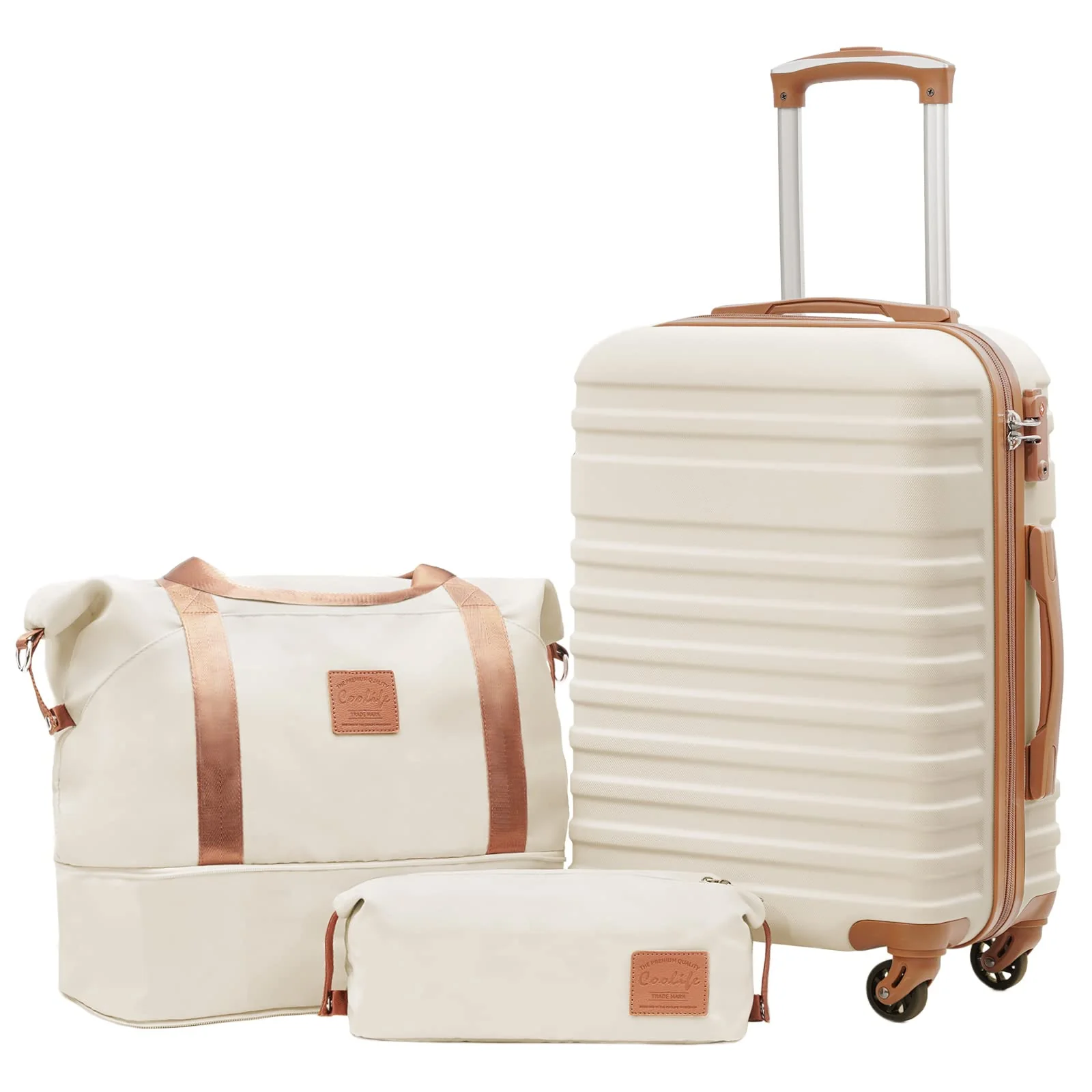 692bfac73d3bc2762a740823416e7b4749c4e2b8613803a20a7eb270da87c213.webp Coolife Suitcase Set 3 Piece Carry On Hardside Luggage - Image 1