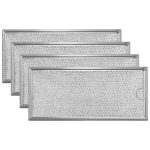 4 Pack Microwave Grease Filter Compatible with Whirlpool and GE Microwaves - WB06X10596 Microwave Oven Grease Filter Approx 13" x 6"