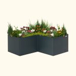 32" Tall Modern Raised Gaden Beds 82" x 83" | Vego Garden, Midnight Blue