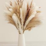 NEZUIBAN Natural Dried Pampas Grass Bouquet, 60 Pcs Dried Reed Flowers, Boho Home Decor Bouquet for Home Table Decorations, Wedding Floral
