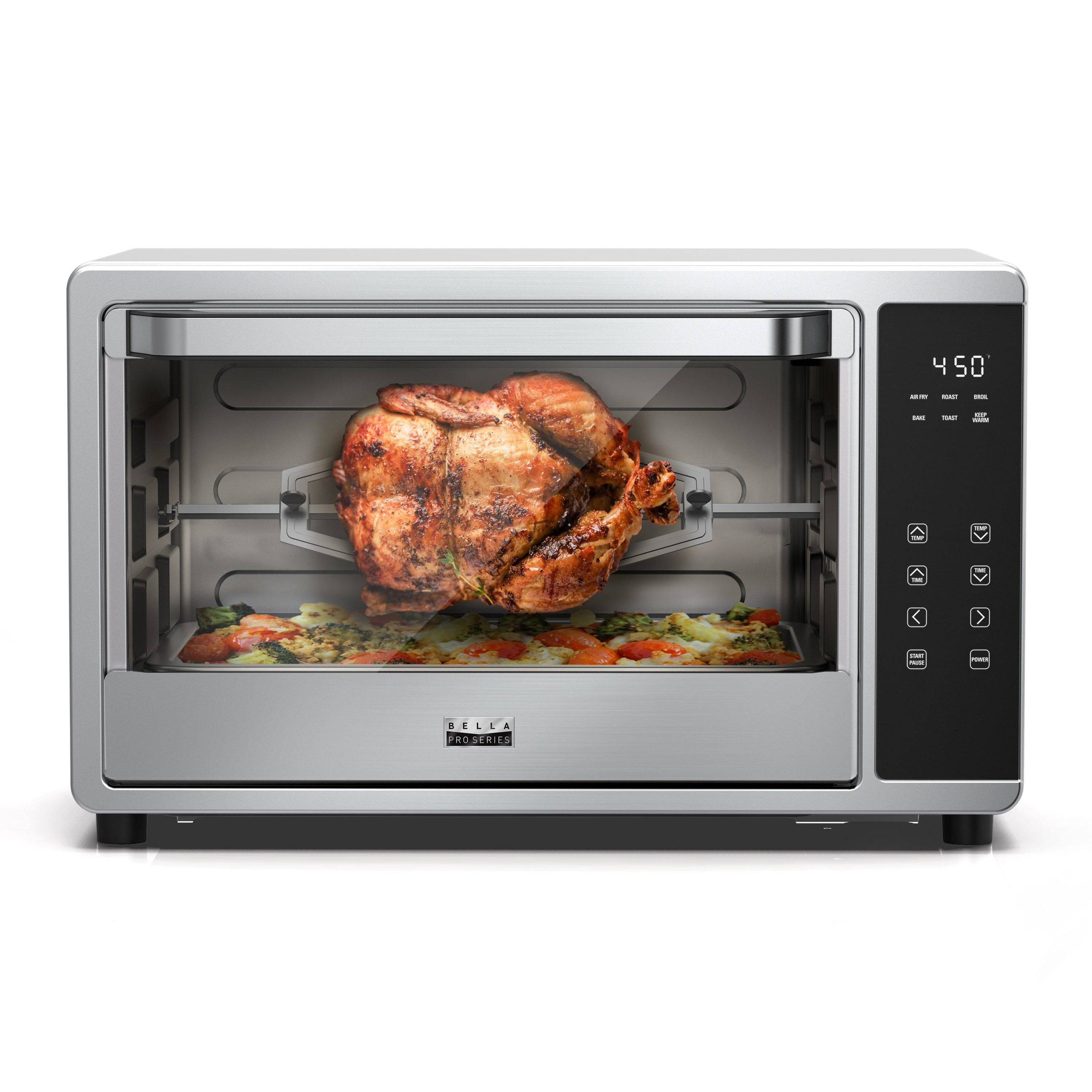 69cad833dbf9c5aed875f0be8d5889a0b6a9805f7f832855ea8726981f315191.jpg Bella Pro 6-Slice Air Fryer Toaster Oven with Rotisserie - Image 1