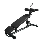 Finer Form Semi, Commercial Sit up Bench Elite, Reverse Crunch Handle for Ab Exercises, Reverse Crunch and Decline Sit up with 4 Adjustable Height Settings, Black