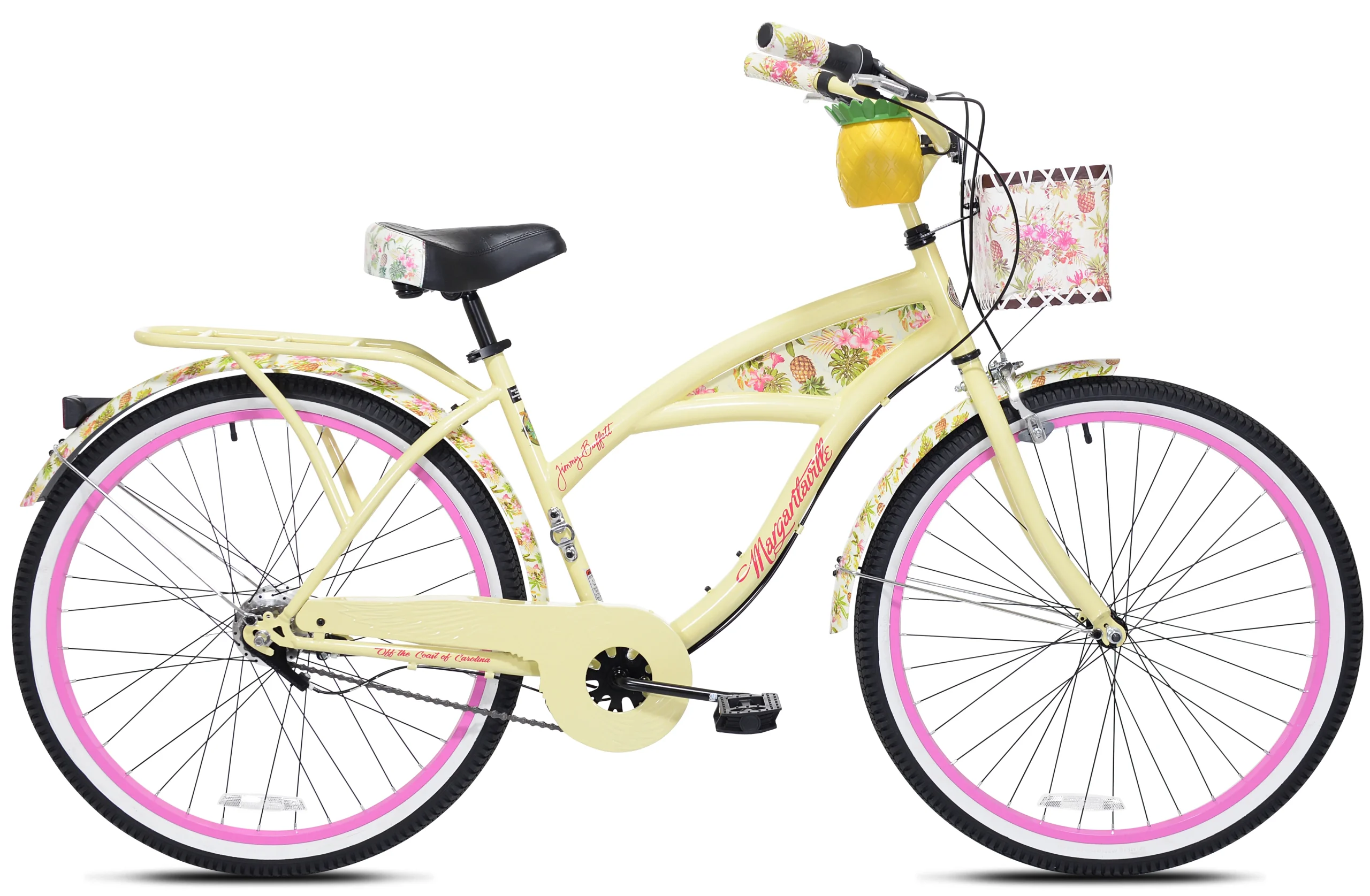 69f60251e577b5a524d6d6258e005c46323d85ac55161dca970d02812d37b5a0.webp 26" Margaritaville Women'S 3 - Speed Cruiser Bike, Yellow - Image 1