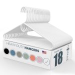 Neaties USA-Made Heavy-Duty Plastic Hangers White (12, 18, 24, 30, 36, 72 Packs) Thick Strong Plastic Clothes Hangers Heavy Duty Hook S