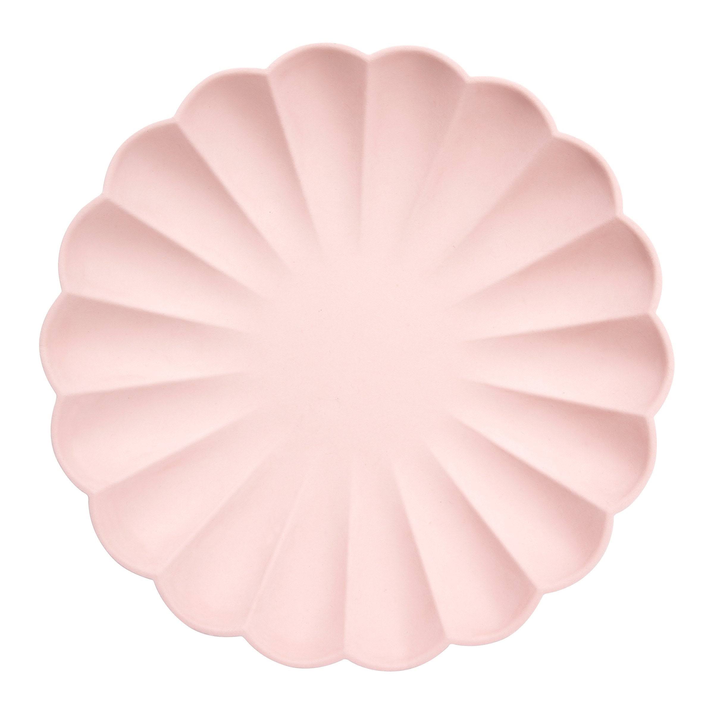 6a1bd4820710ecab9e491351263f28716d1fcc6650f68b87bb4173936cbd9c33.jpg Meri Meri - Pale Pink Simply Eco Large Plates - Image 1