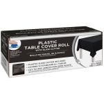 Amscan Boxed Plastic Table Roll, Jet Black, 54" x 126��