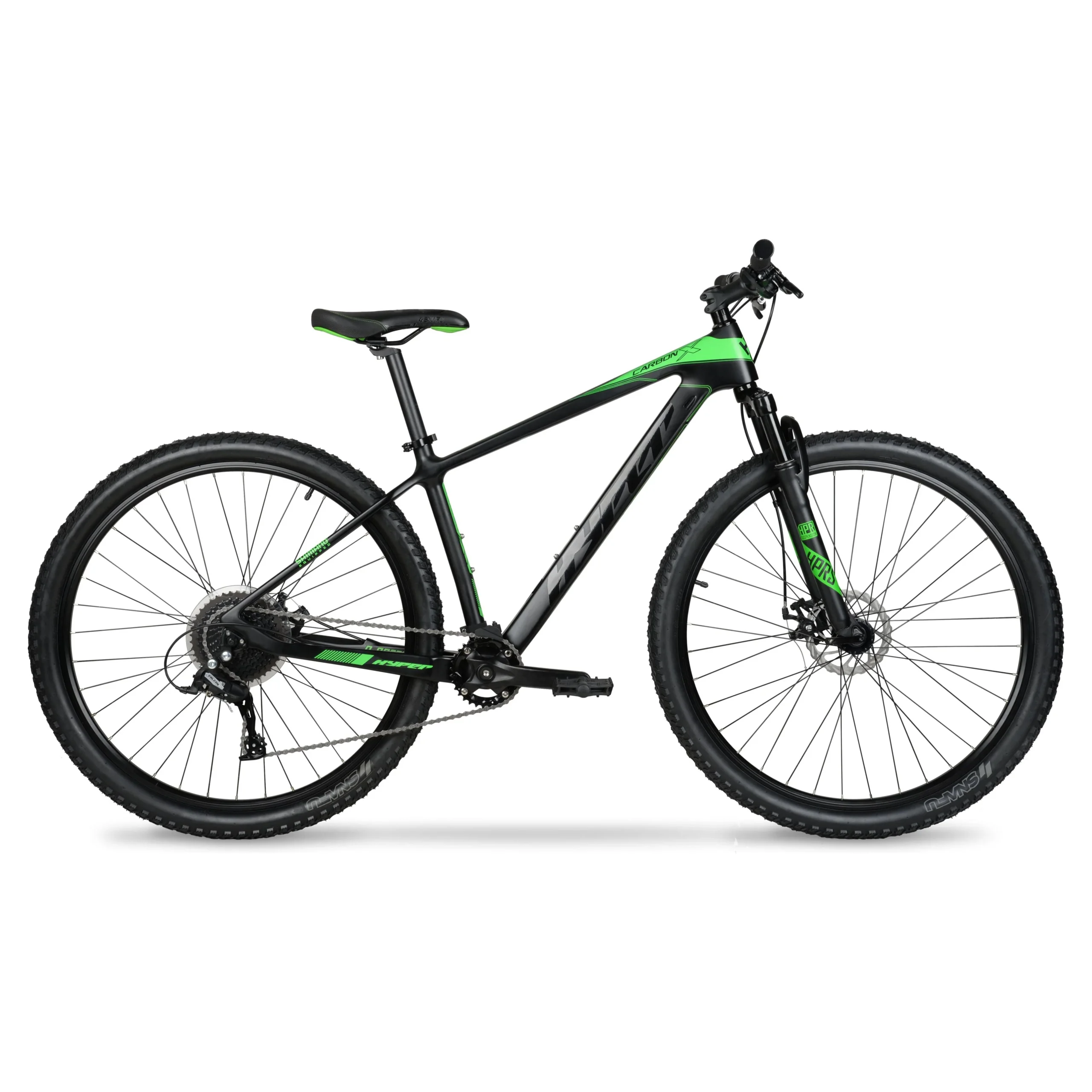 6a3cc7f90c5cee63f579d27843abcd93ef5d065541782955a6df3cfdb3ffd9d9.webp Hyper 29" Carbon Fiber Men'S Mountain Bike, Black/Green - Image 1