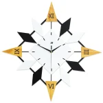 Modern Diamond Style Wall Clock – Solid Wood Decorative Living Room Clock (60x60cm)