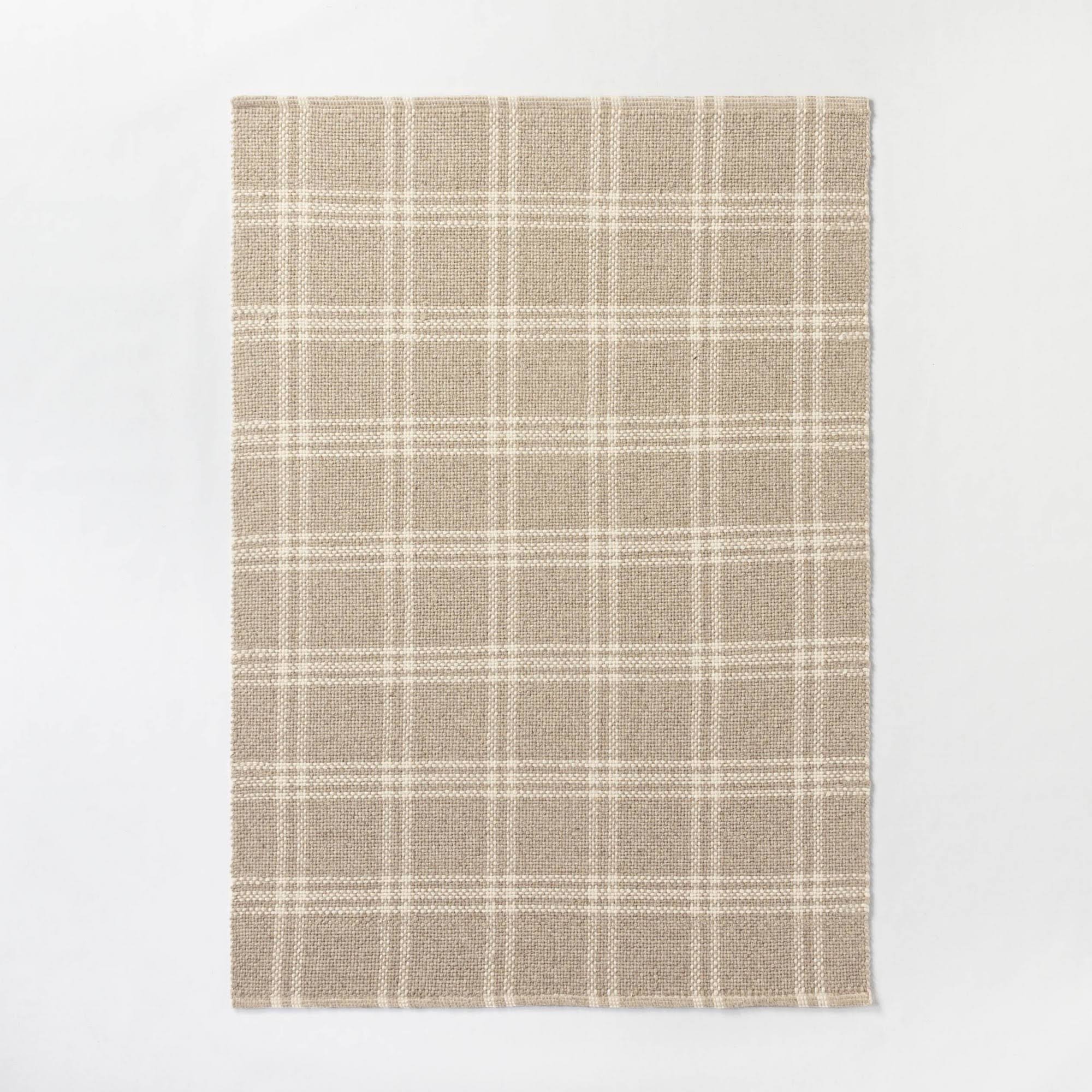 6a470832d5cae2efe7d561a7a18985272f4f8f317c9d85c2453c640e5f199b7a.jpg 5' x 7' Cottonwood Plaid Wool/Cotton Area Rug - Threshold Designed with Studio McGee - Image 1