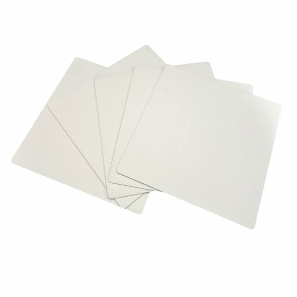 6a4bb70ebbaebc464b70438eb0e1e92e2d025667d70164eb17b1534433f5a330.jpg Way to Celebrate! 14x14 inch White Cake Boards, Paper Corrugate Board, 5-Counts - Image 1