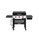 Daytona 3-Burner 30 in. Propane Gas Griddle in Black with Lid