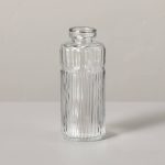 Medium Ribbed Clear Glass Bud Vase - Hearth & Hand with Magnolia