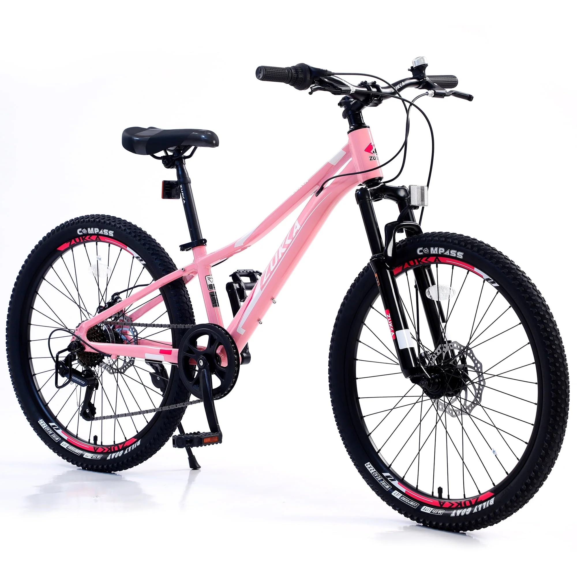 6a7c64e4c972ca37621109d5314b36e8e105a425b69109fe610880db4080f492.webp Iyofe 24 in Kids Mountain Bikes for Girls and Boys, Shimano 7 - Speed Girls Mountain Bike for 9 - 12 Years Old, Pink - Image 1