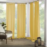 Matine Tab-Top Indoor/Outdoor Window Curtain Panel Yellow 52" x 84"