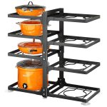 PXRACK Pots and Pans Organizer for Cabinet, 8 Tier Adjustable Pot and Pan Organizer Rack for Kitchen Under Cabinet Organization & Storage, Heavy