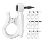 GEZIDEA Light Hanger Hooks,String Light Hooks,Screw-in Hooks for Hanging String Lights and Wire,Plants,Wind Chimes,White,20 Pack