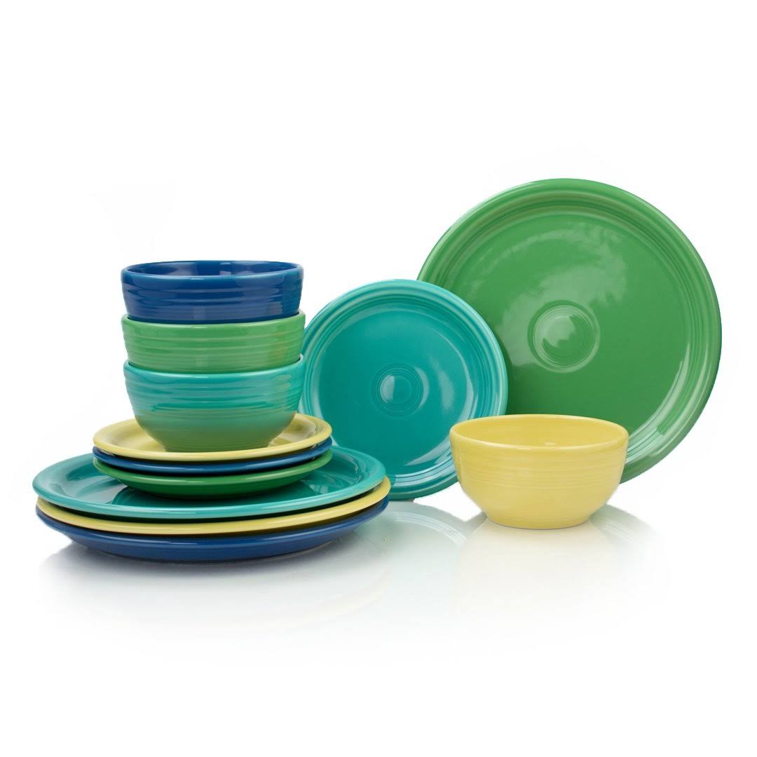 6ac5e9549439a354ca6ffd1e34102b74dbf04958677fcbe142e72d4b01240136.jpg Fiesta 12-Piece Bistro Dinnerware Set | Vivid Meadow - EKB-HLC12BDWVMD - Image 1