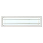 Hy-Lite 47.5 in. x 11.5 in. Prairie Decorative Glass Picture Vinyl Insulated Window White