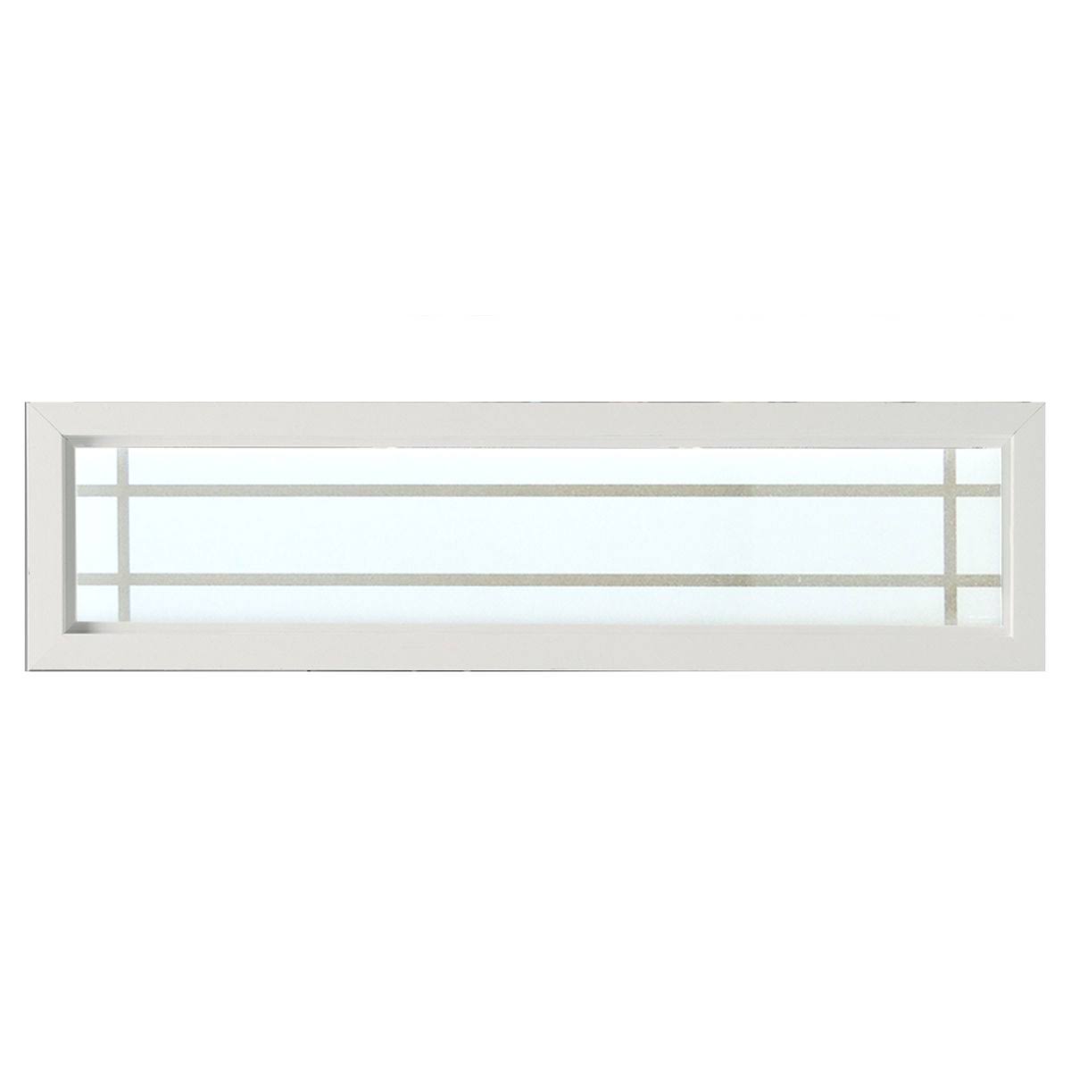 6af7f636f4caf53d380df4e277e7d2ec5e6e1fb2a0817d855b644d023af1ef7f.jpg Hy-Lite 47.5 in. x 11.5 in. Prairie Decorative Glass Picture Vinyl Insulated Window White - Image 1