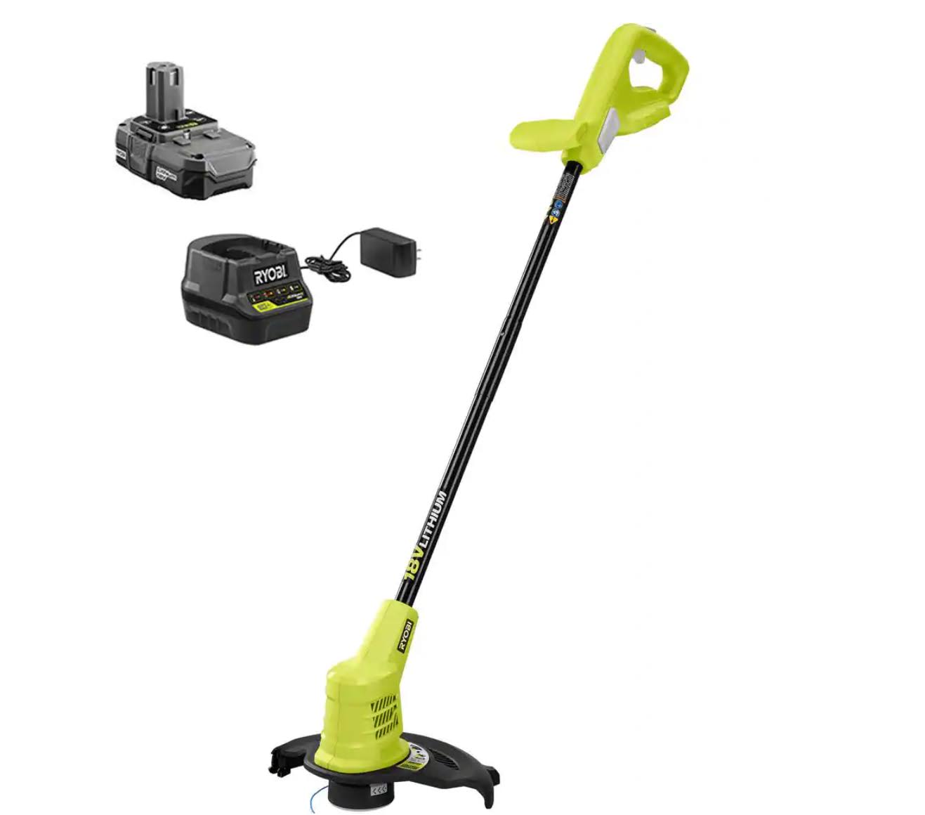 6b0c1bc43e0e11bd4643802ea6f5b25192427cced6218a3fb7ba95cca32e0635.jpg Ryobi P20130 18-Volt One+ Lithium-Ion Cordless String Trimmer with 1.3 Ah Battery and Charger Included - Image 1