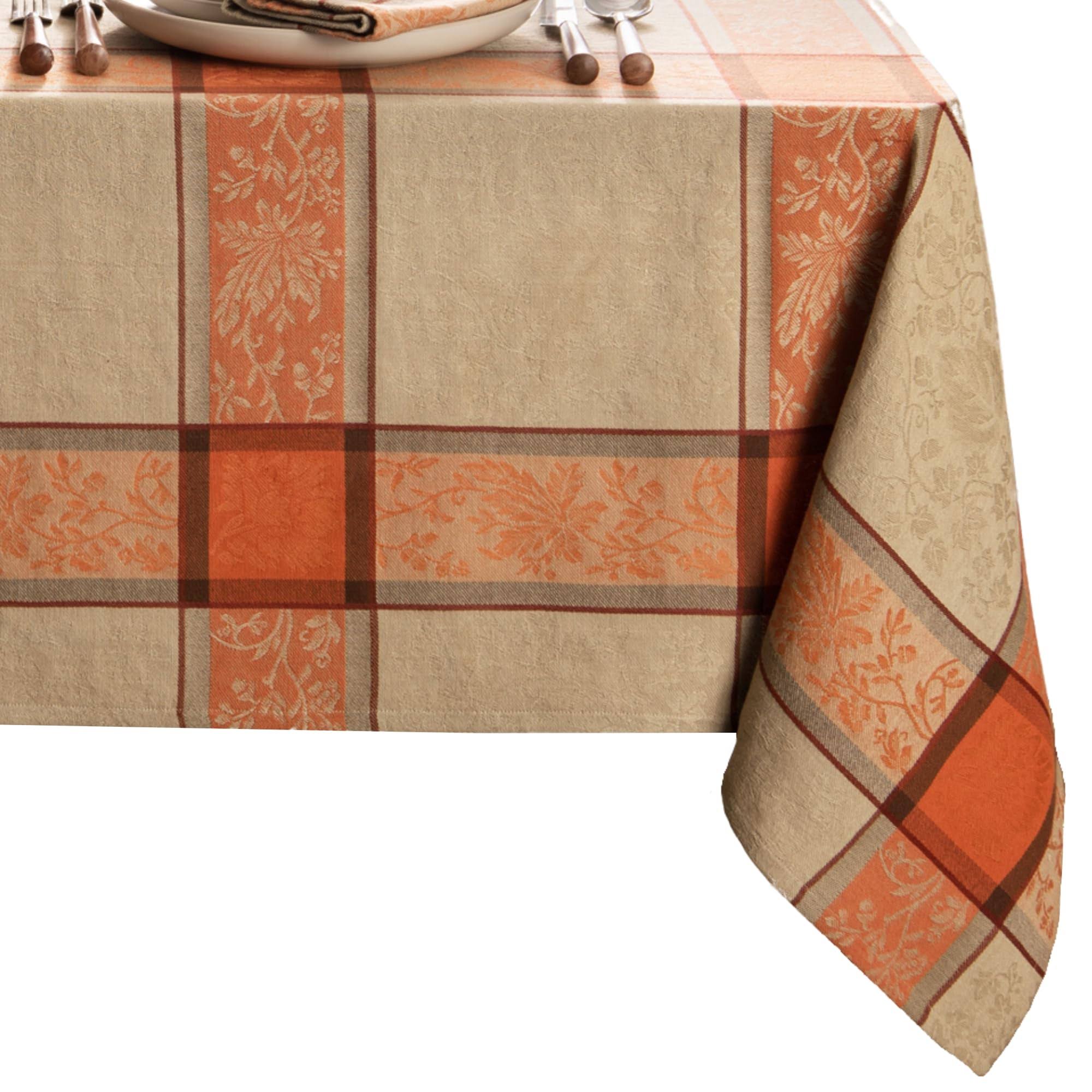 6b1fcf6f3d6a21783a376f9d5a734196aad70b7139e0bf43bc56a720b38b3d07.jpg Elrene Autumnal Harvest Jacquard Tablecloth, 60" x 102" - Multi - Image 1
