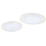 Celebrate It Dinner & Lunch Plate Set - Clear & Gold - 40 Pieces