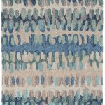 Dash & Albert Paint Chip Blue Micro Hooked Wool Rug 3'x5'