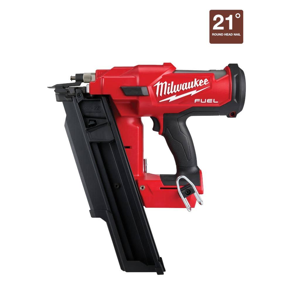 6b4cdd07496984c46c85da3dd9281ad242ab289ccb3eb30bfaa4053346b6c7f4.jpg Milwaukee 2744-80 M18 Fuel 21 Degree Cordless Framing Nailer (Tool Only) - Image 1