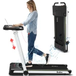 Redliro Folding Treadmills with Desk Adjustable Height 265 lb 2.25HP Walking Machine for Home Office